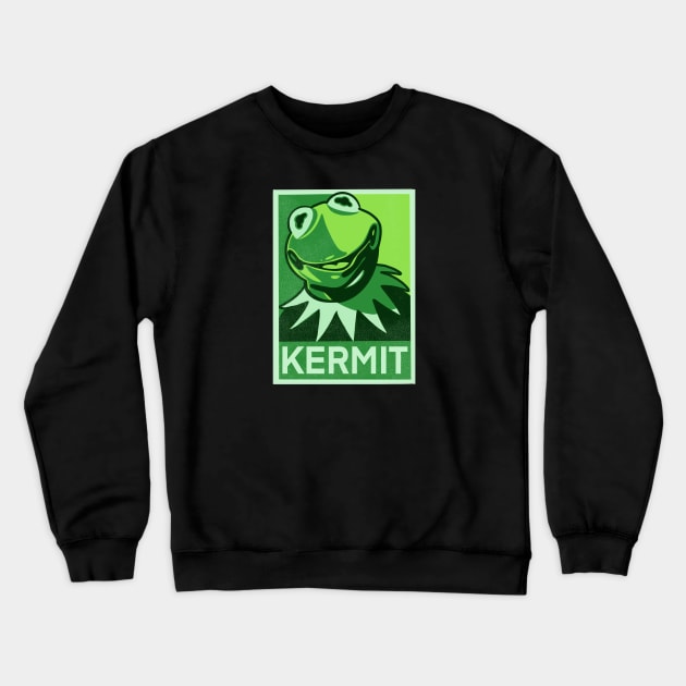 Green kermit Crewneck Sweatshirt by MustGoon